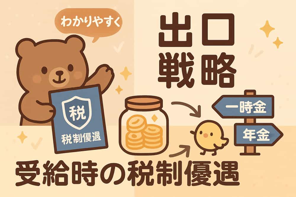 受給時の税制優遇と出口戦略