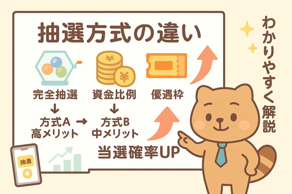 抽選方式の違いが当選確率に与える影響