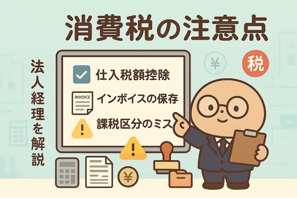 法人における消費税処理の注意点