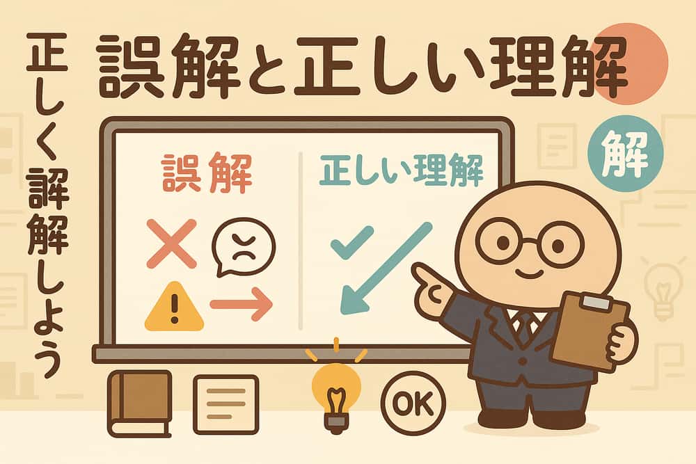 よくある誤解と正しい理解