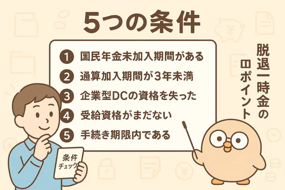 脱退一時金を受け取れる5つの条件