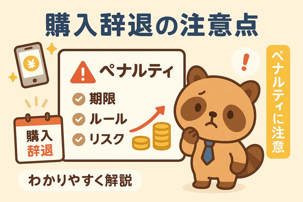 購入辞退時のペナルティと注意点