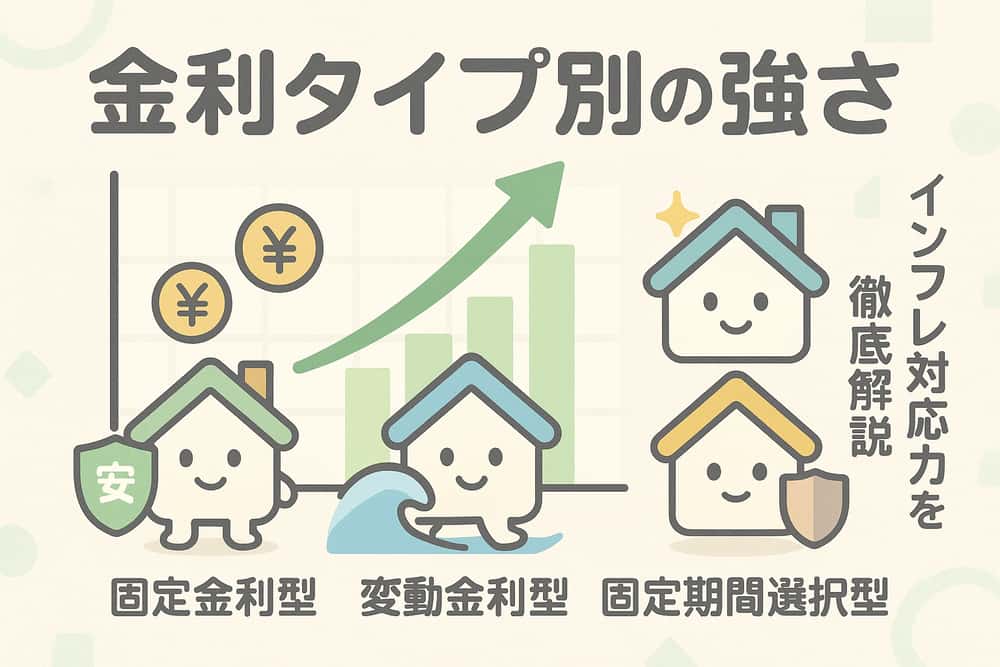 住宅ローン金利タイプ別のインフレ対応力