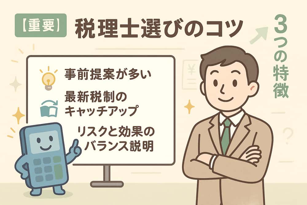 節税に積極的な税理士の特徴と選び方