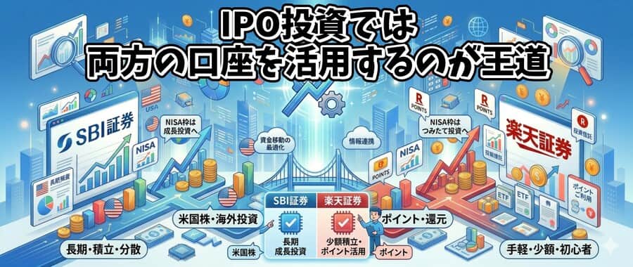 IPO投資では両方の口座を活用するのが王道