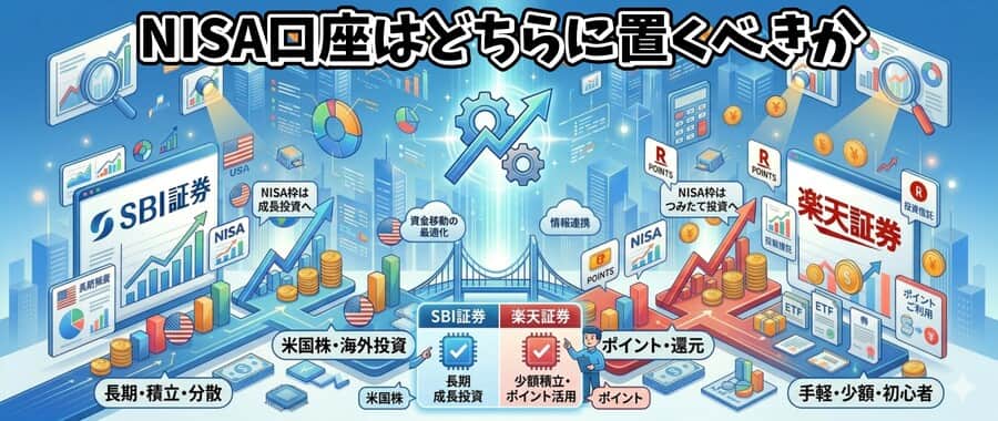 NISA口座はどちらに置くべきか