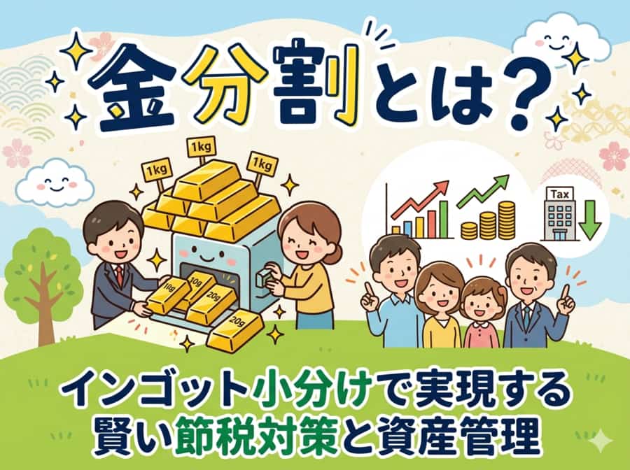 金分割とは？インゴット小分けで実現する賢い節税対策と資産管理