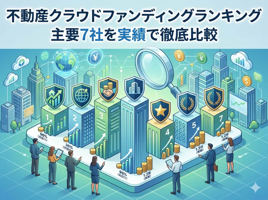 不動産クラウドファンディングランキング主要7社を実績で比較