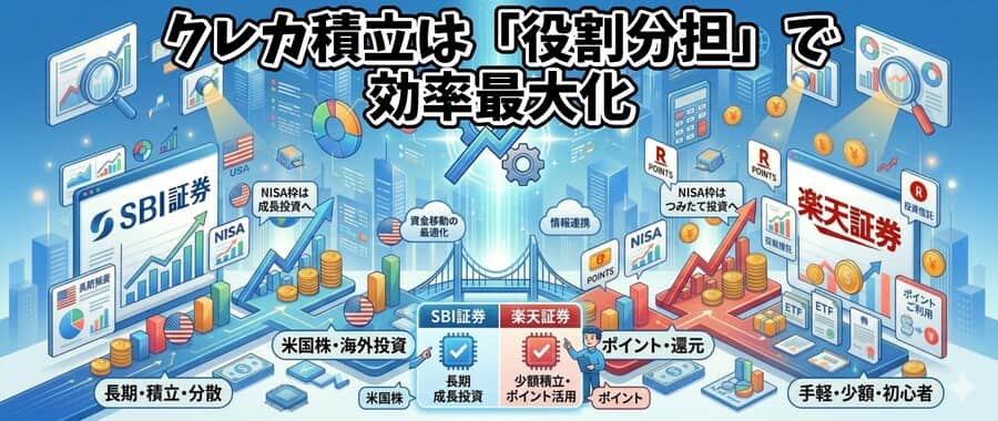 クレカ積立は「役割分担」で効率最大化
