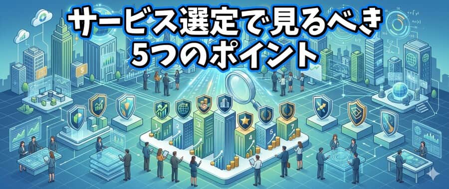 サービス選定で見るべき5つのポイント