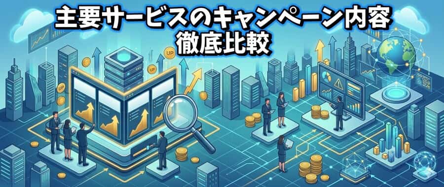 主要サービスのキャンペーン内容を徹底比較