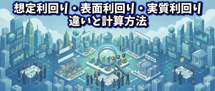 想定利回り・表面利回り・実質利回りの違いと計算方法